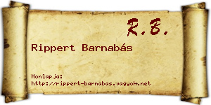 Rippert Barnabás névjegykártya